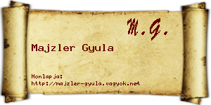 Majzler Gyula névjegykártya